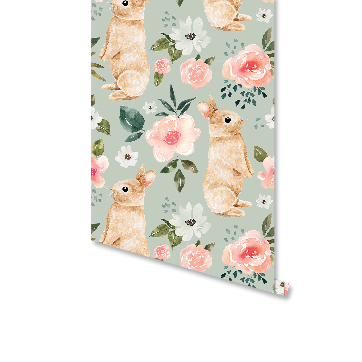Papel Tapiz Floral Verde Salvi - Baby Nursery Wallpaper Girl reseña y precio