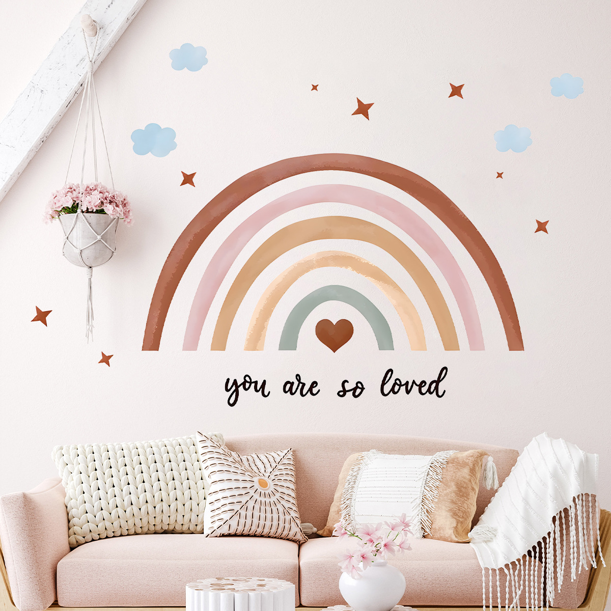 Adhesivo de pared de arcoíris  - Baby Nursery Wallpaper Girl reseña y precio