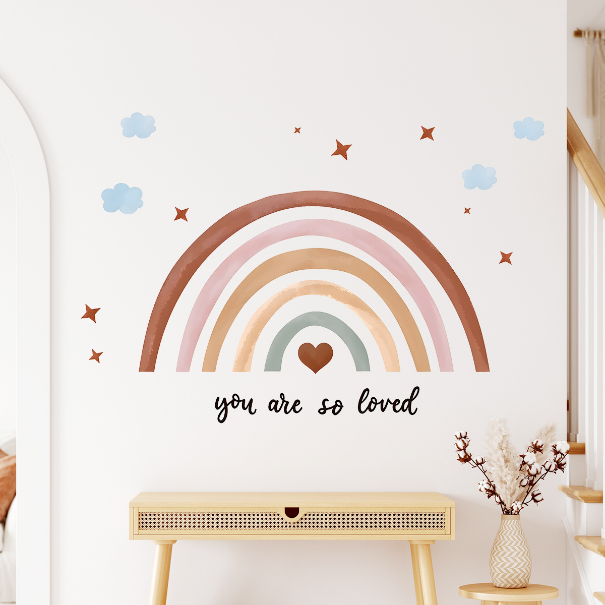 Adhesivo de pared de arcoíris  - Baby Nursery Wallpaper Girl reseña y precio