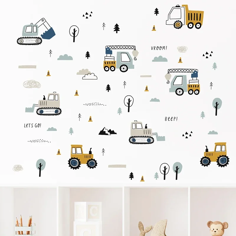 Pegatinas de pared de camión d - Baby Nursery Decals reseña y precio