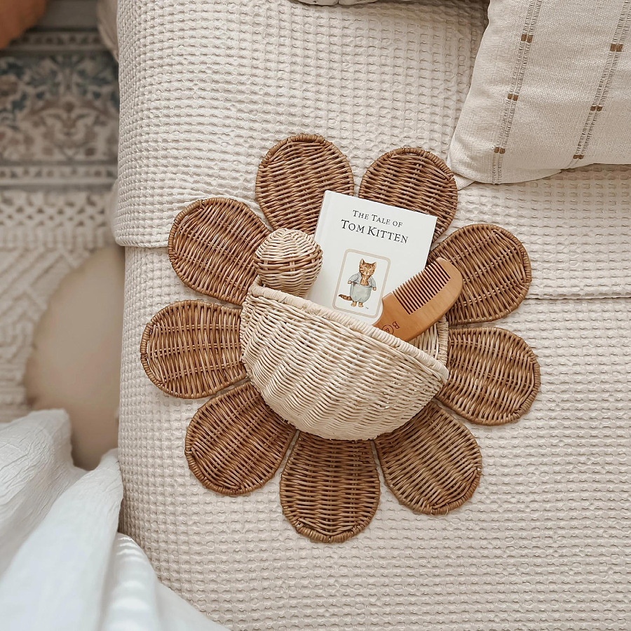 Cesta colgante tejida a mano c - Baby Nursery Basket reseña y precio