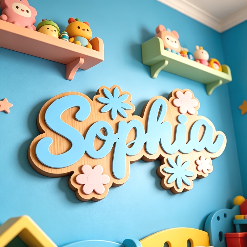 Letrero Personalizado con Nomb - Baby Nursery Name Sign reseña y precio