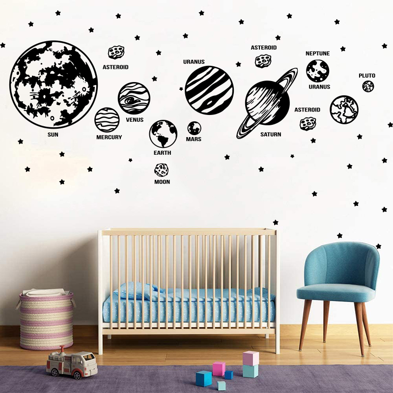 Pegatina de pared de astronomí - Baby Nursery Package reseña y precio
