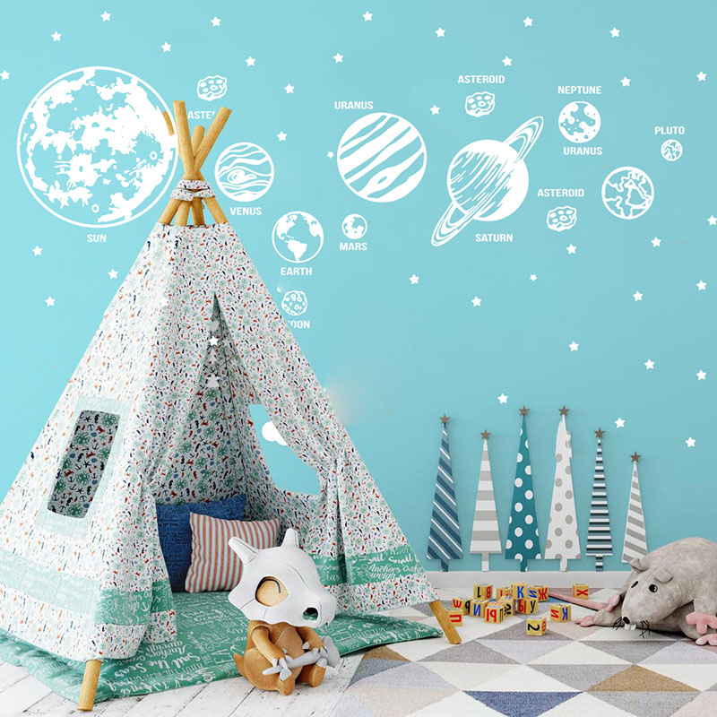 Pegatina de pared de astronomí - Baby Nursery Package reseña y precio