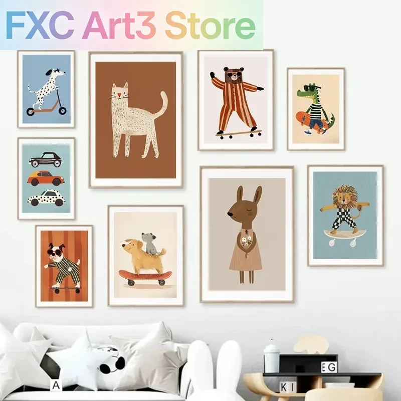 1 póster sin marco de animales - Baby Nursery Animal Prints reseña y precio