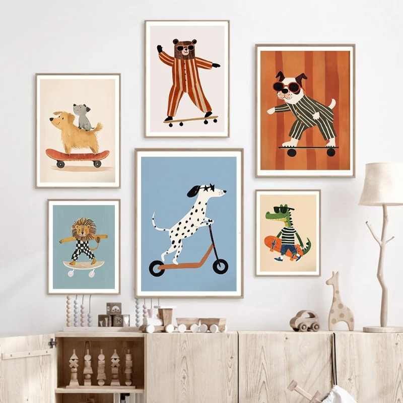 1 póster sin marco de animales - Baby Nursery Animal Prints reseña y precio