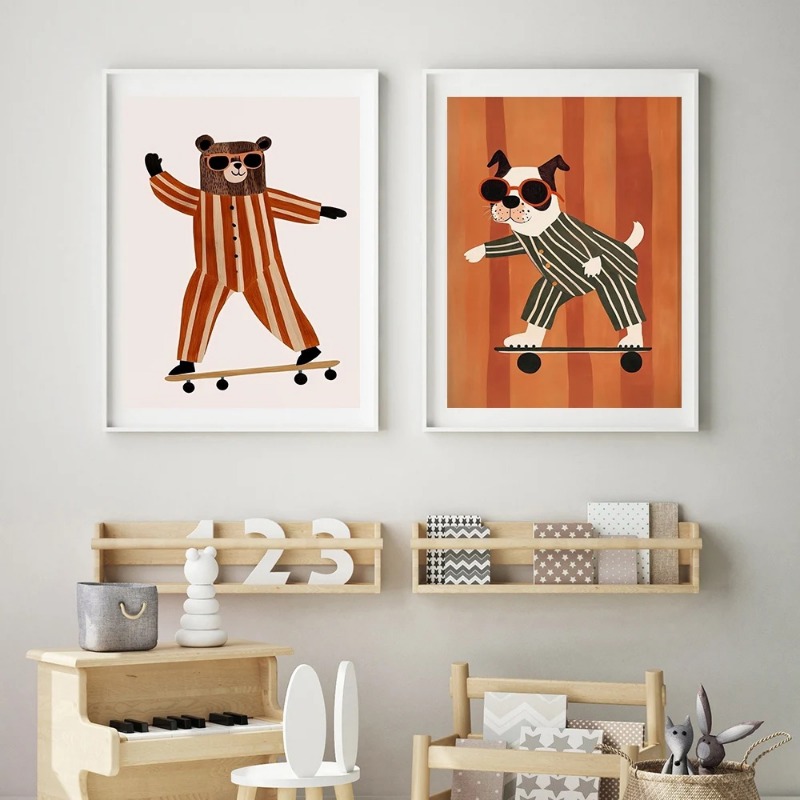 1 póster sin marco de animales - Baby Nursery Animal Prints reseña y precio