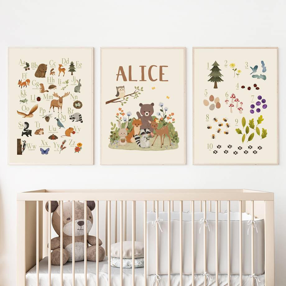 1 pieza de arte de pared sin m - Baby Nursery Animal Prints reseña y precio