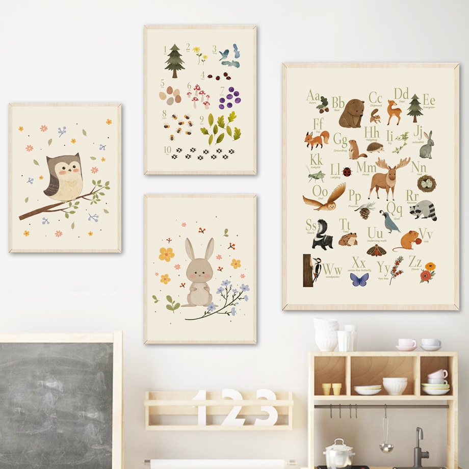 1 pieza de arte de pared sin m - Baby Nursery Animal Prints reseña y precio