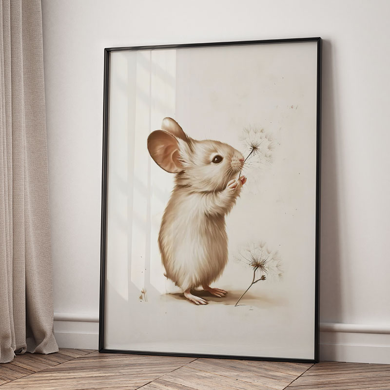 Póster de Animales: Oso, Conej - Baby Nursery Animal Prints reseña y precio