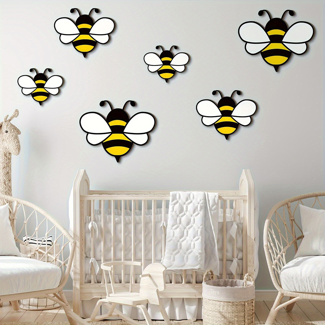 6 pegatinas de pared de madera - Baby Nursery Decals reseña y precio