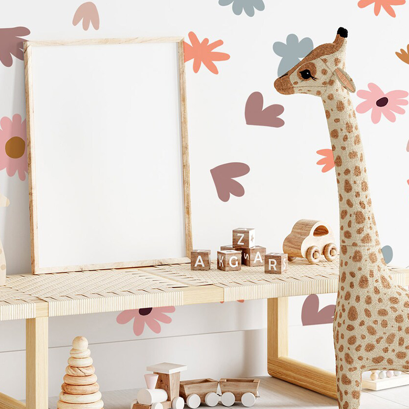 DIY pegatinas de pared de flor - Baby Nursery Wallpaper Girl reseña y precio