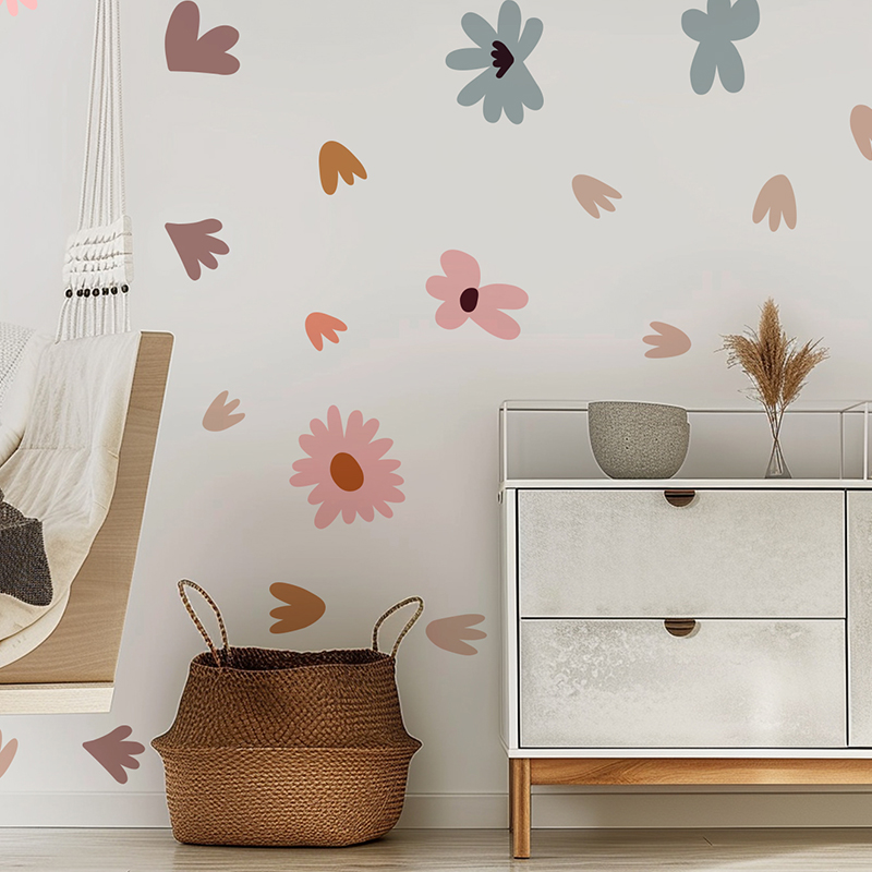 DIY pegatinas de pared de flor - Baby Nursery Wallpaper Girl reseña y precio