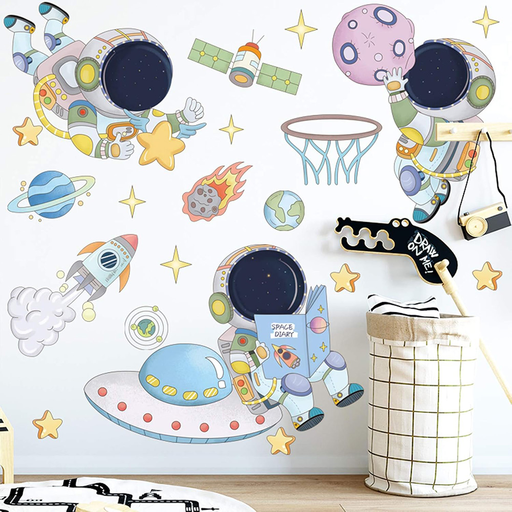 Pegatinas de pared de astronau - Baby Nursery Decals reseña y precio