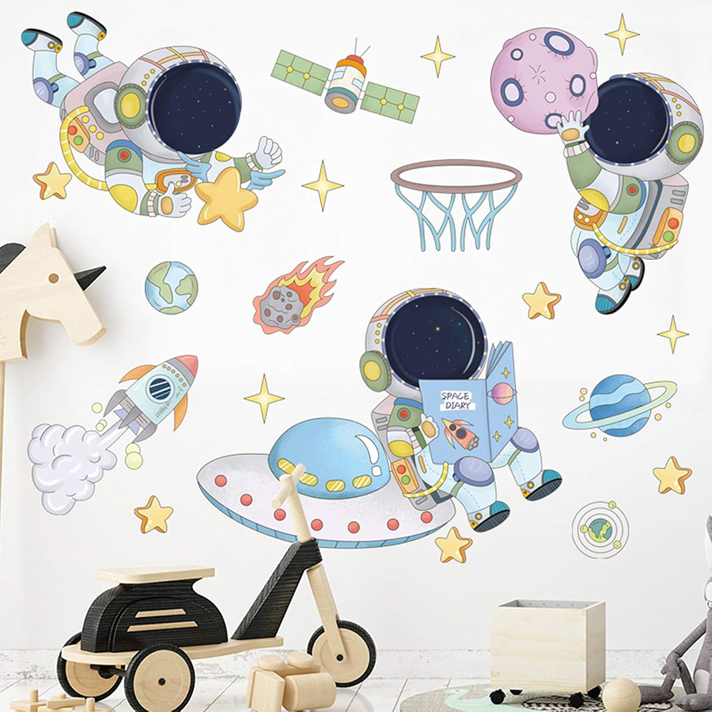 Pegatinas de pared de astronau - Baby Nursery Decals reseña y precio
