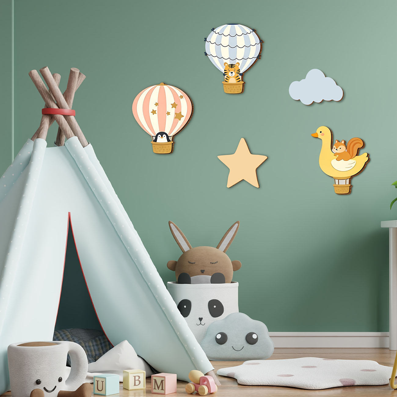 5 pegatinas de madera para par - Baby Nursery Decals reseña y precio